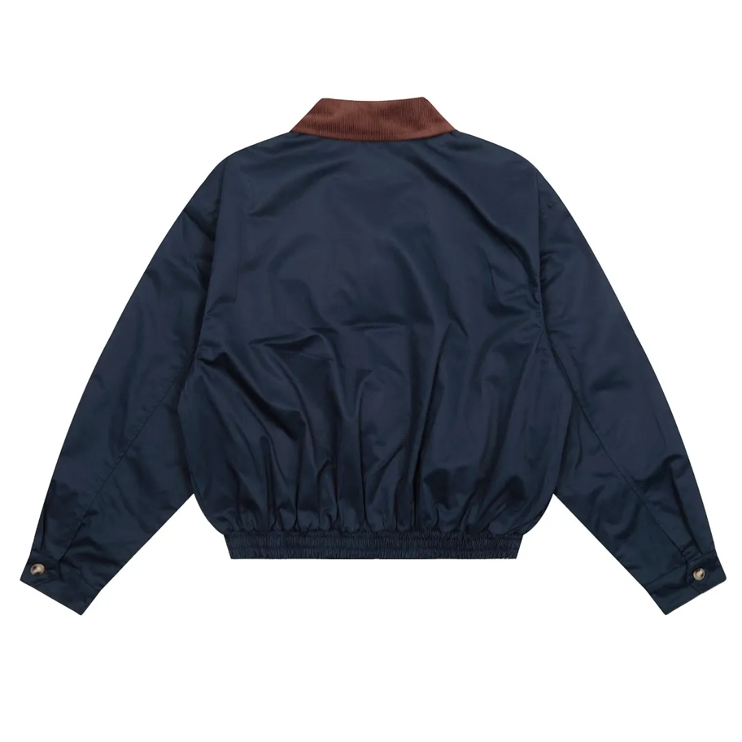 P340 Top quality" Style number: 8099# [Ralph Lauren corduroy color-blocked lapel American retro jacket] ✅Ralph Lauren American retro classic contrasting color corduroy lapel jacket ✅Pure cotton washed fabric Fabric texture version YYDS~ ✅Fashionable and casual commuting travel Simple style is classic ✅Simple and easy to wear ootd must-have versatile style Size: S-XL Color: Navy blue, matcha light green, Klein blue, retro gray green